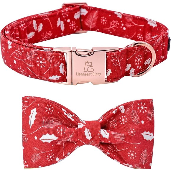Unbranded Other - Lionheart glory Christmas Dog Collars, Soft Bowtie Dog Collar, Large Adjustable